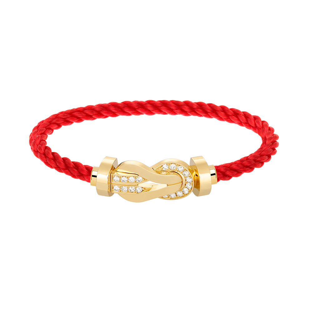 ¡®Imperial¡¯CHANCE LARGE 8 FIGURE BUCKLE HALF DIAMOND BRACELET GOLD