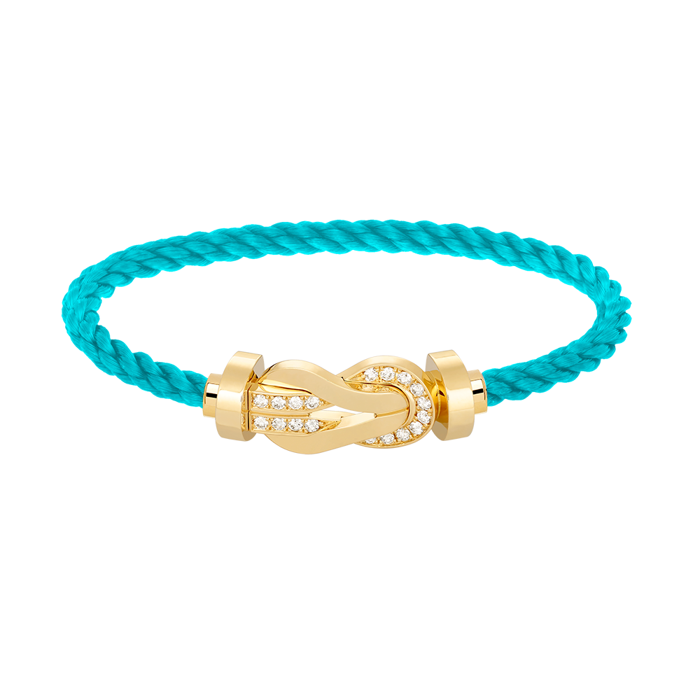 ¡®Imperial¡¯CHANCE LARGE 8 FIGURE BUCKLE HALF DIAMOND BRACELET GOLD