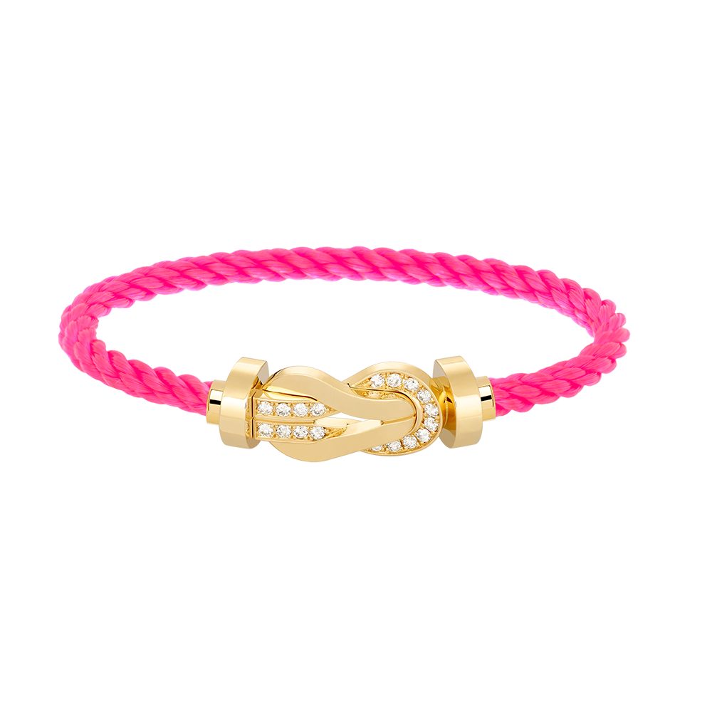 ¡®Imperial¡¯CHANCE LARGE 8 FIGURE BUCKLE HALF DIAMOND BRACELET GOLD