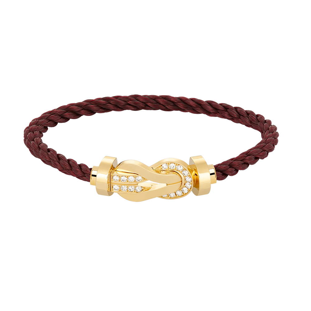 ¡®Imperial¡¯CHANCE LARGE 8 FIGURE BUCKLE HALF DIAMOND BRACELET GOLD