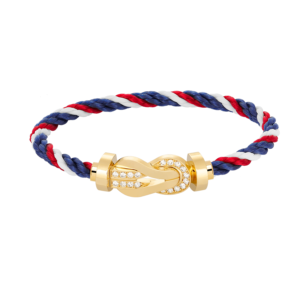 ¡®Imperial¡¯CHANCE LARGE 8 FIGURE BUCKLE HALF DIAMOND BRACELET GOLD