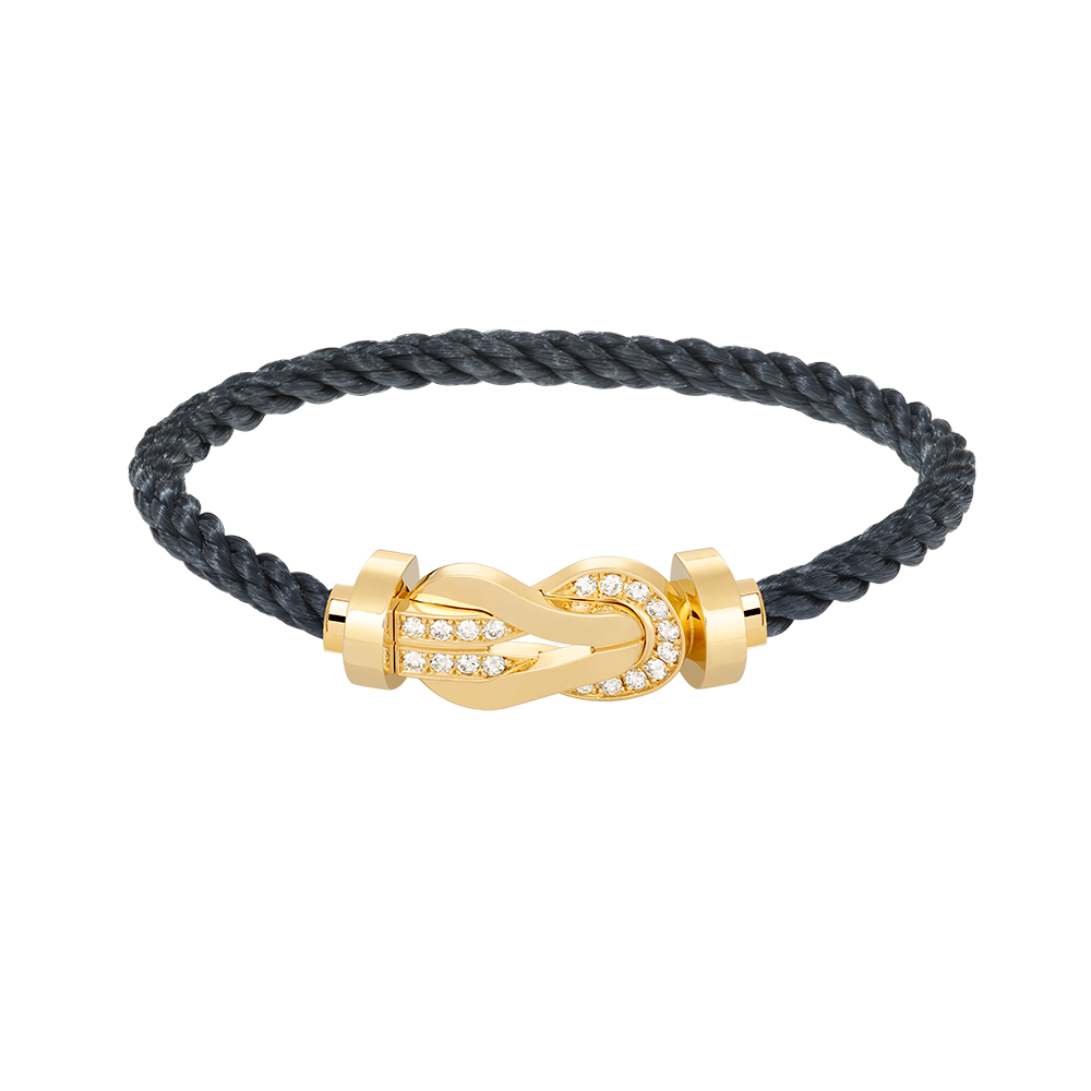 ¡®Imperial¡¯CHANCE LARGE 8 FIGURE BUCKLE HALF DIAMOND BRACELET GOLD