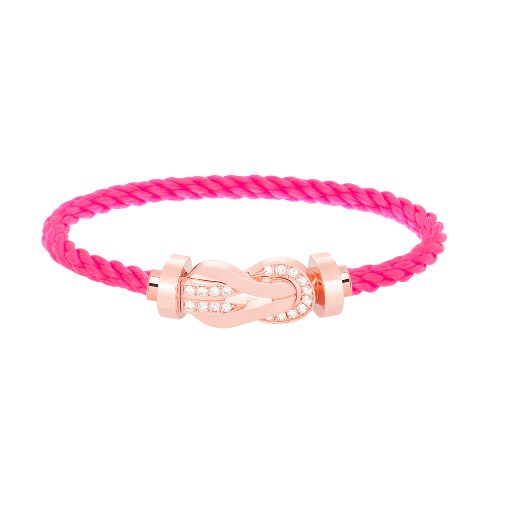 ¡®Imperial¡¯CHANCE LARGE 8 FIGURE BUCKLE HALF DIAMOND BRACELET ROSE GOLD