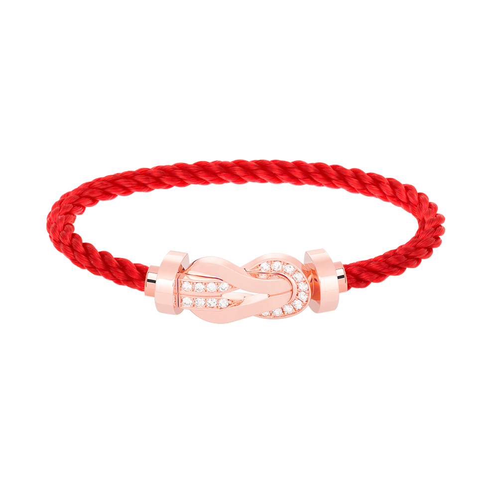 ¡®Imperial¡¯CHANCE LARGE 8 FIGURE BUCKLE HALF DIAMOND BRACELET ROSE GOLD