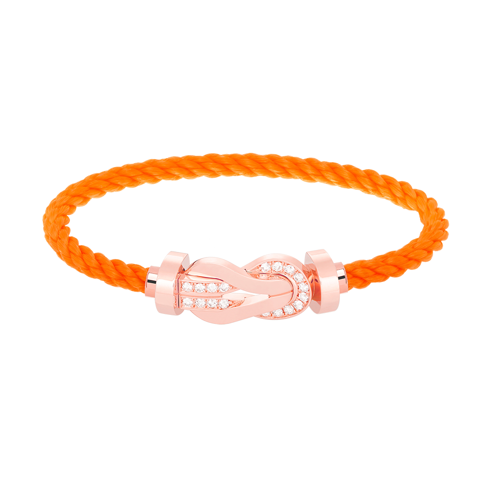 ¡®Imperial¡¯CHANCE LARGE 8 FIGURE BUCKLE HALF DIAMOND BRACELET ROSE GOLD