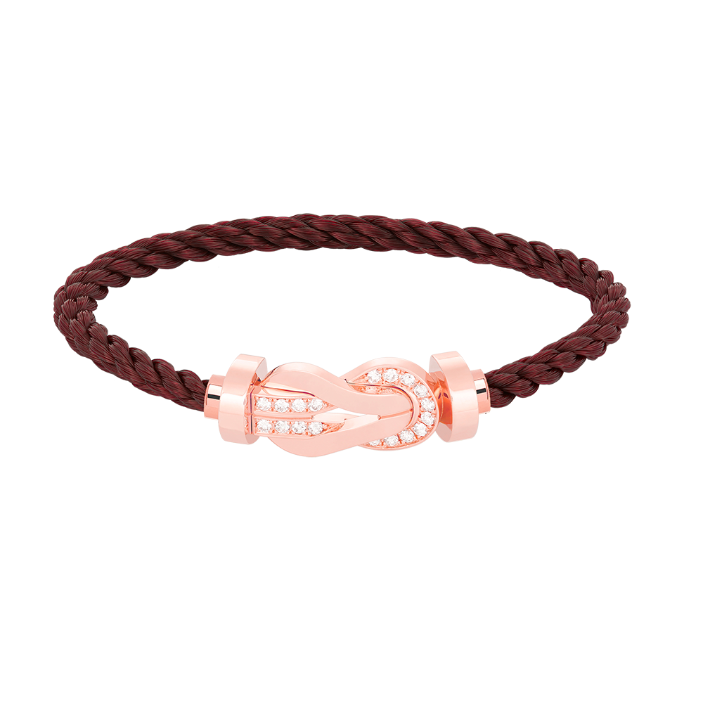¡®Imperial¡¯CHANCE LARGE 8 FIGURE BUCKLE HALF DIAMOND BRACELET ROSE GOLD