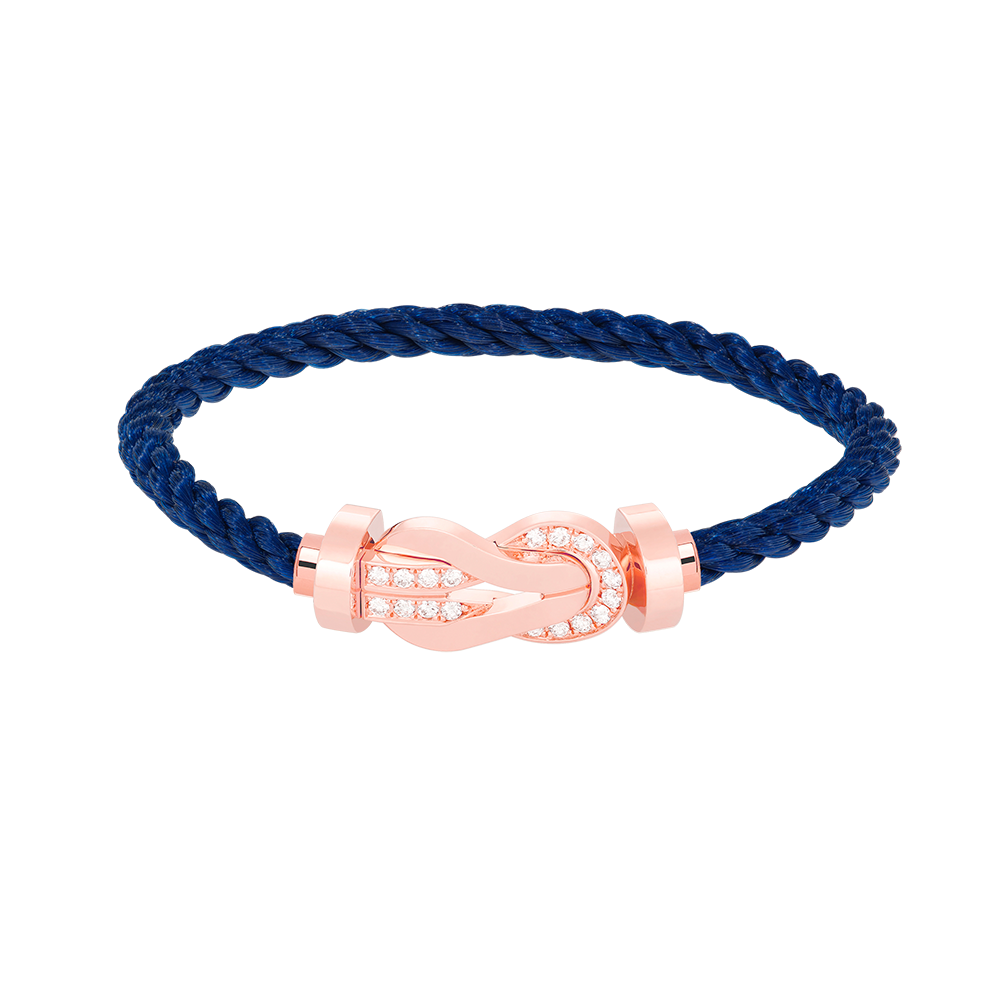 ¡®Imperial¡¯CHANCE LARGE 8 FIGURE BUCKLE HALF DIAMOND BRACELET ROSE GOLD