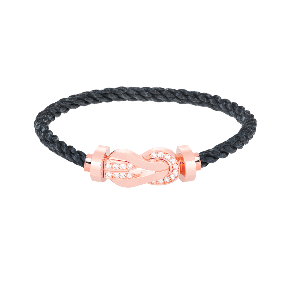 ¡®Imperial¡¯CHANCE LARGE 8 FIGURE BUCKLE HALF DIAMOND BRACELET ROSE GOLD