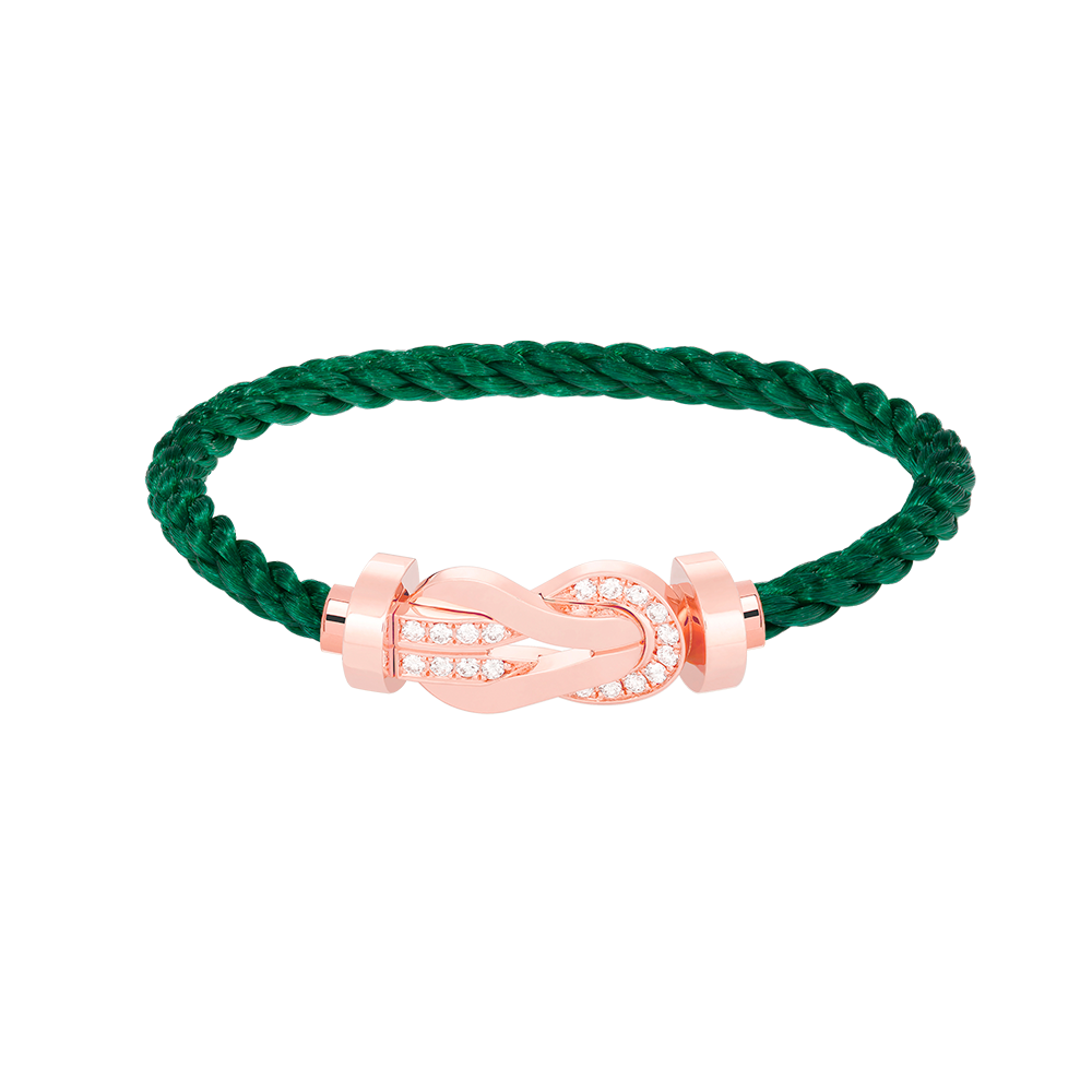 ¡®Imperial¡¯CHANCE LARGE 8 FIGURE BUCKLE HALF DIAMOND BRACELET ROSE GOLD