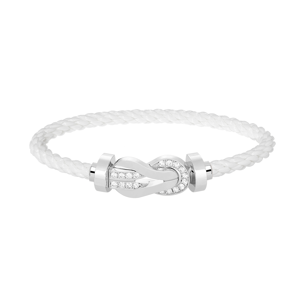 ¡®Imperial¡¯CHANCE LARGE 8 FIGURE BUCKLE HALF DIAMOND BRACELET SILVER