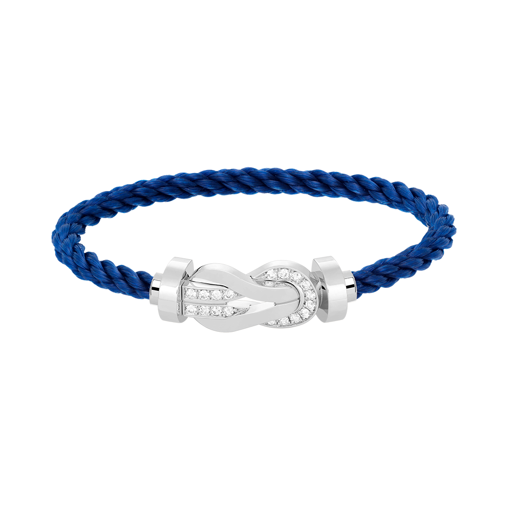 ¡®Imperial¡¯CHANCE LARGE 8 FIGURE BUCKLE HALF DIAMOND BRACELET SILVER