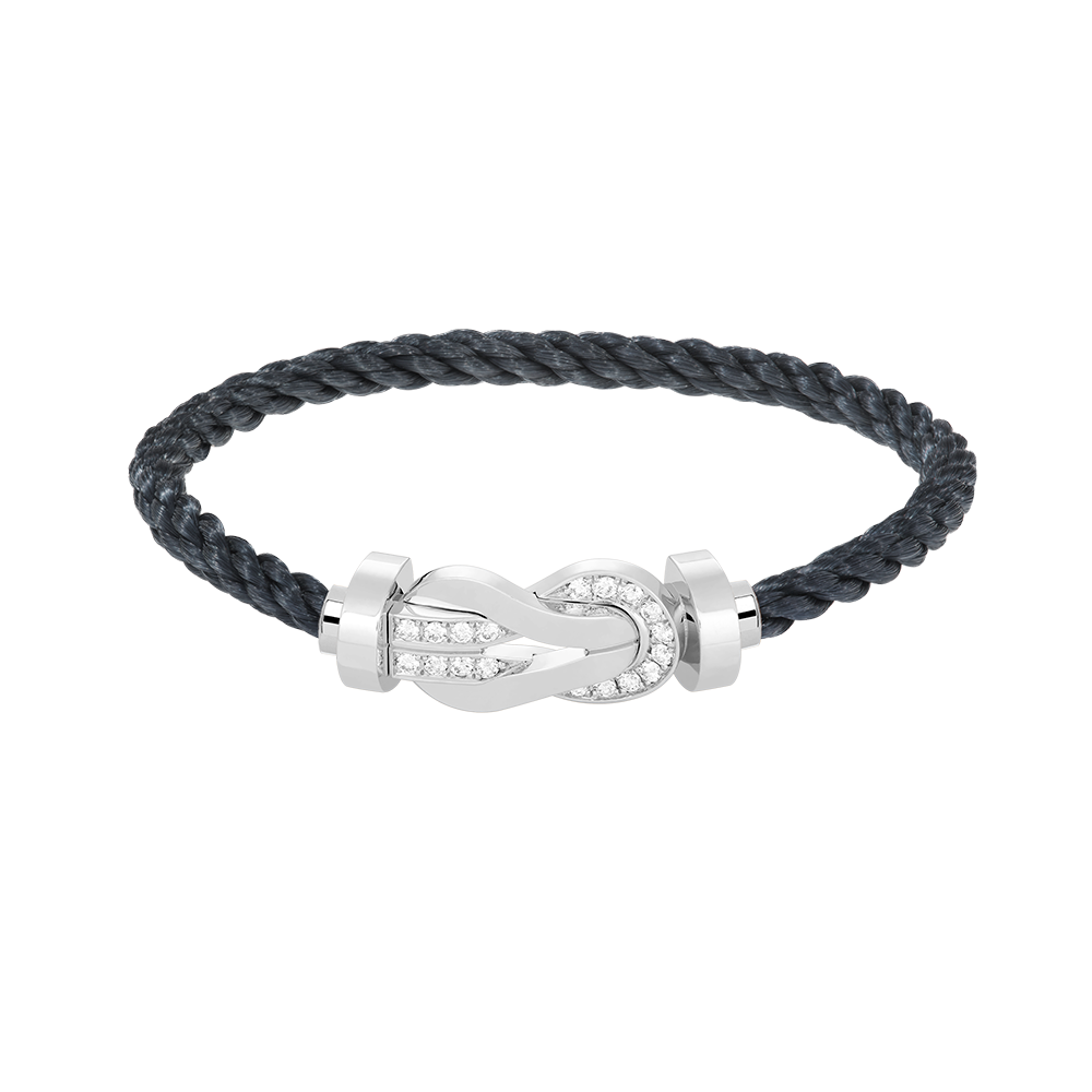 ¡®Imperial¡¯CHANCE LARGE 8 FIGURE BUCKLE HALF DIAMOND BRACELET SILVER
