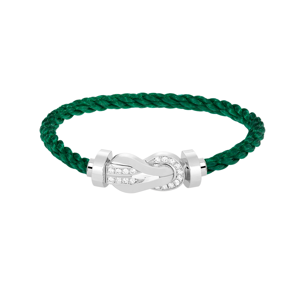 ¡®Imperial¡¯CHANCE LARGE 8 FIGURE BUCKLE HALF DIAMOND BRACELET SILVER