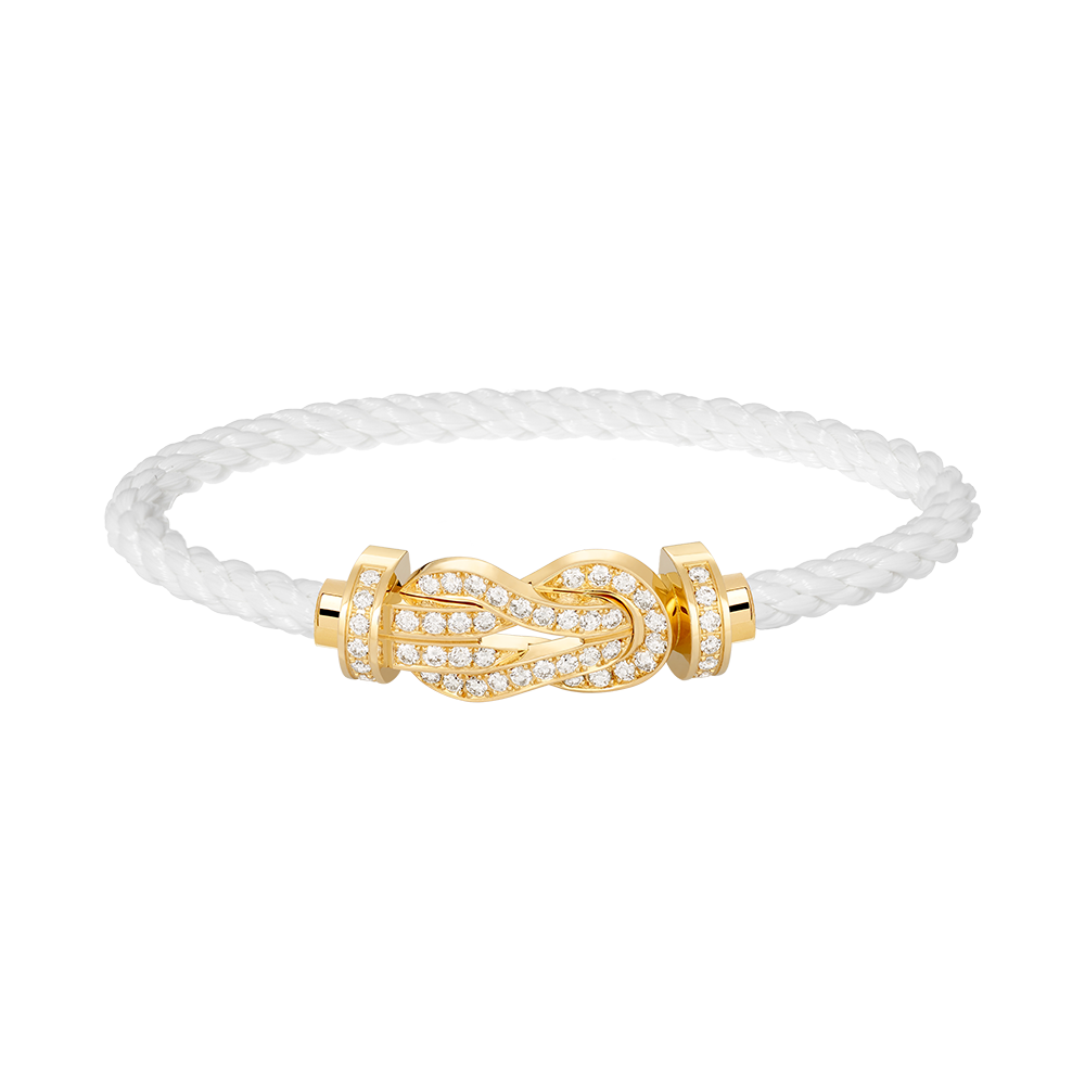 ¡®Imperial¡¯CHANCE LARGE 8 FIGURE BUCKLE FULLDIAMOND BRACELET GOLD