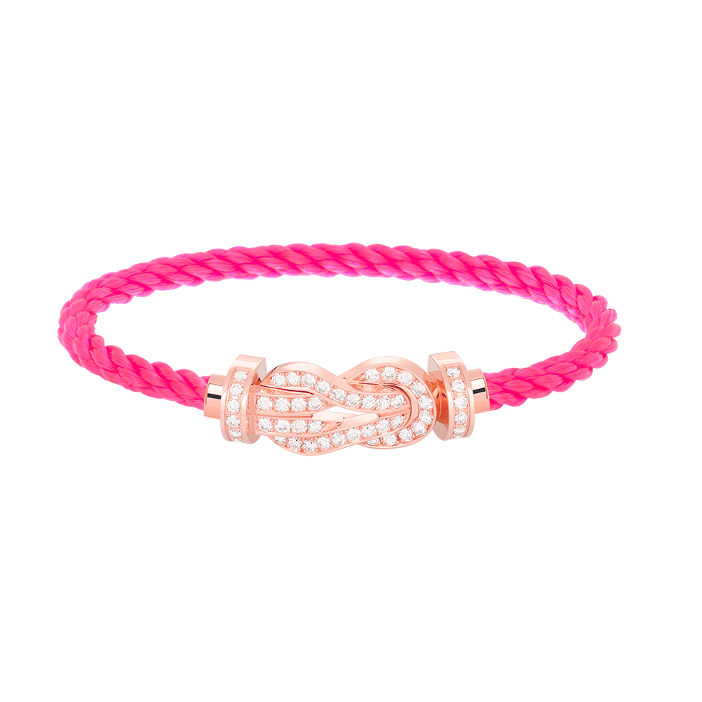 ¡®Imperial¡¯CHANCE LARGE 8 FIGURE BUCKLE FULL DIAMOND BRACELET ROSE GOLD