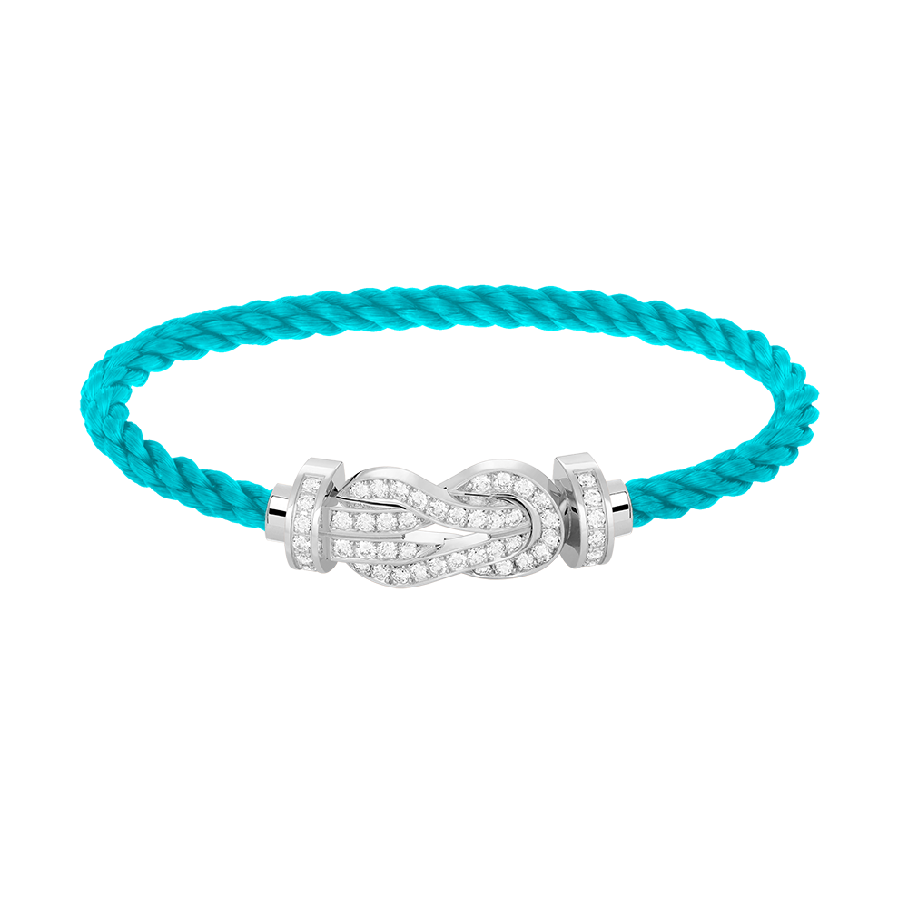 ¡®Imperial¡¯CHANCE LARGE 8 FIGURE BUCKLE FULL DIAMOND BRACELET SILVER