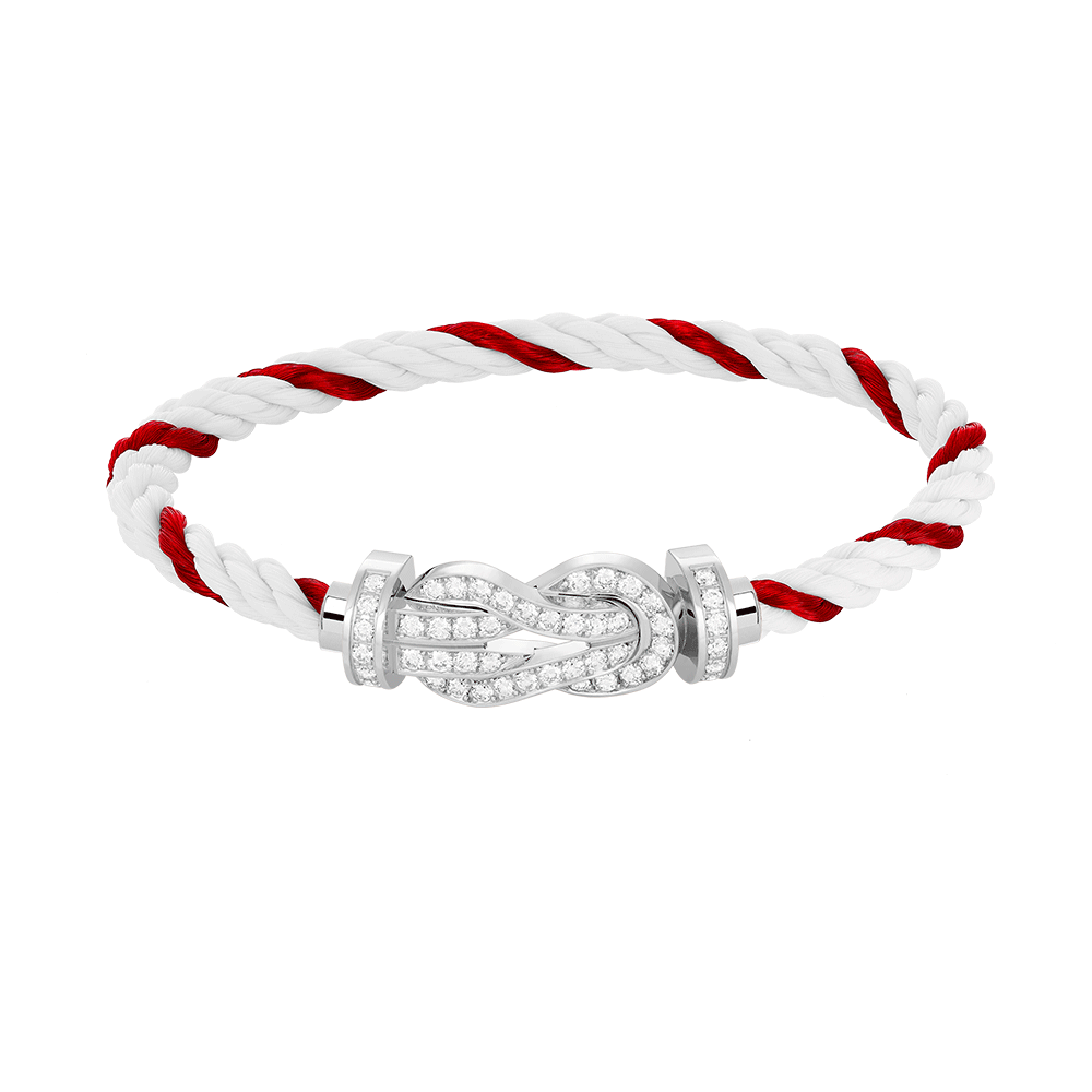 ¡®Imperial¡¯CHANCE LARGE 8 FIGURE BUCKLE FULL DIAMOND BRACELET SILVER