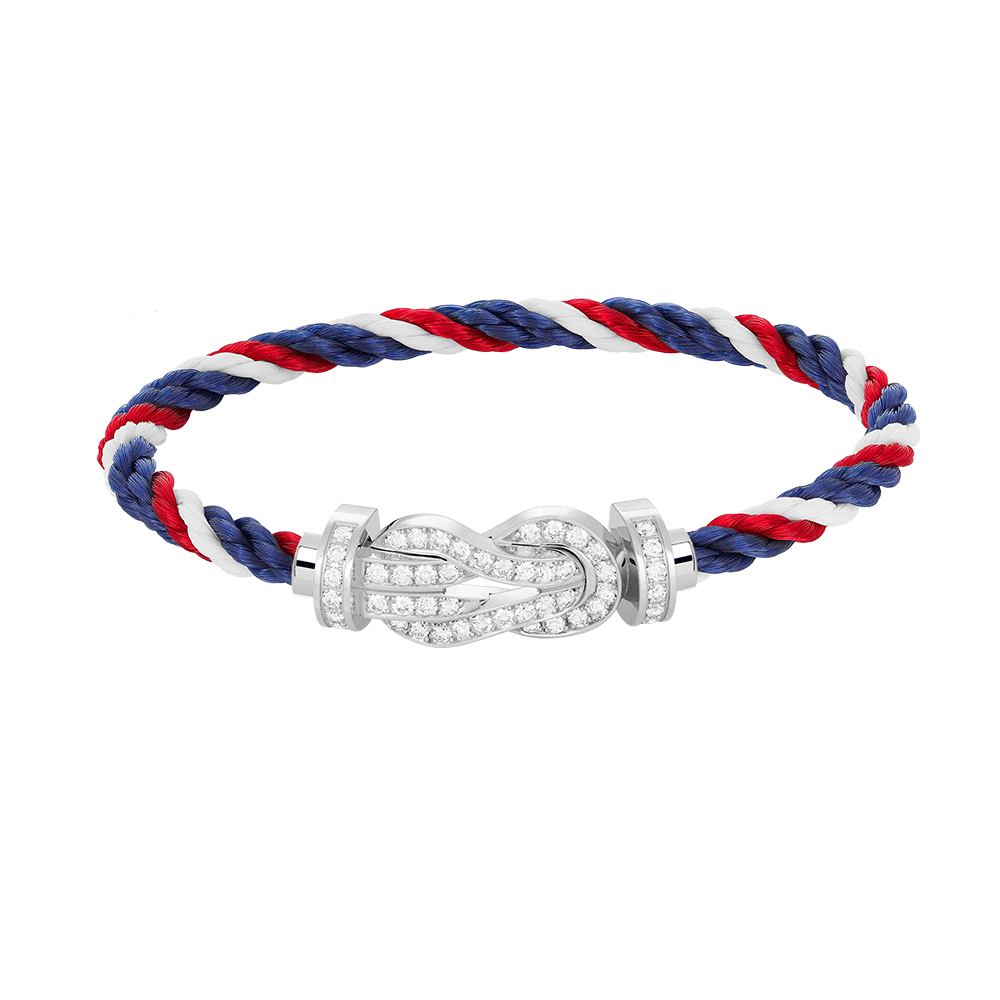 ¡®Imperial¡¯CHANCE LARGE 8 FIGURE BUCKLE FULL DIAMOND BRACELET SILVER
