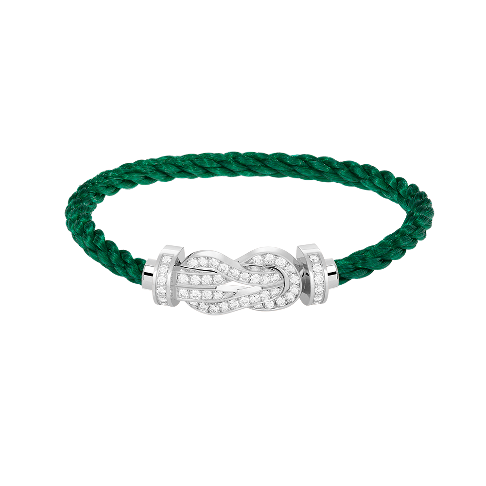 ¡®Imperial¡¯CHANCE LARGE 8 FIGURE BUCKLE FULL DIAMOND BRACELET SILVER