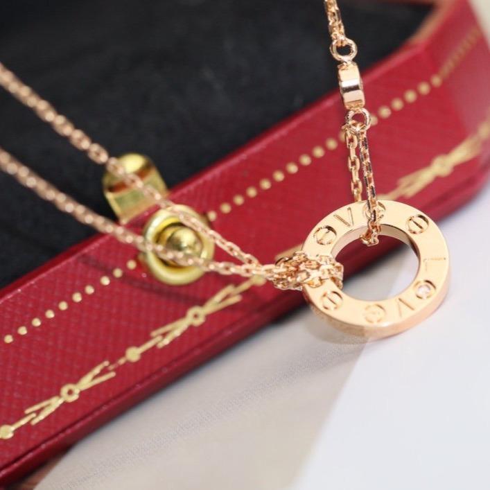 ¡®Imperial¡¯LOVE NECKLACE ADJUSTABLE ROSE GOLD 2 DIAMOND