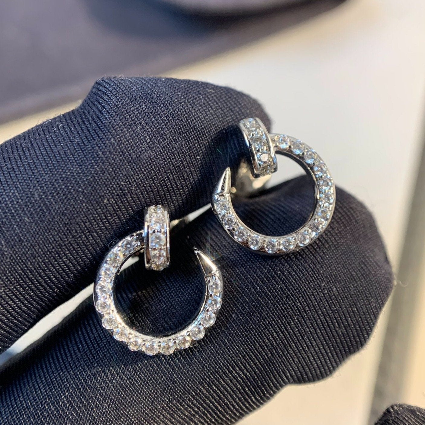¡®Imperial¡¯JUSTE EARRINGS SILVER DIAMONDS