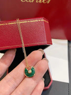 ¡®Imperial¡¯AMULETTE ROSE GOLD MALACHITE NECKLACE