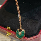 ¡®Imperial¡¯AMULETTE ROSE GOLD MALACHITE NECKLACE