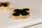 ¡®Imperial¡¯CLOVER EARRINGS GOLD ONYX MOP 3 MOTIF