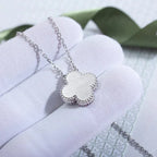 ¡®Imperial¡¯CLOVER  15MM DIAMOND LASER NECKLACE SILVER