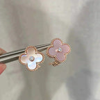 ¡®Imperial¡¯CLOVER MEDIUM 1 MOTIFS  PINK MOP DIAMOND EARRINGS