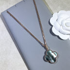 ¡®Imperial¡¯CLOVER 25MM GOLD DARK MOP BIG CLOVER NECKLACE