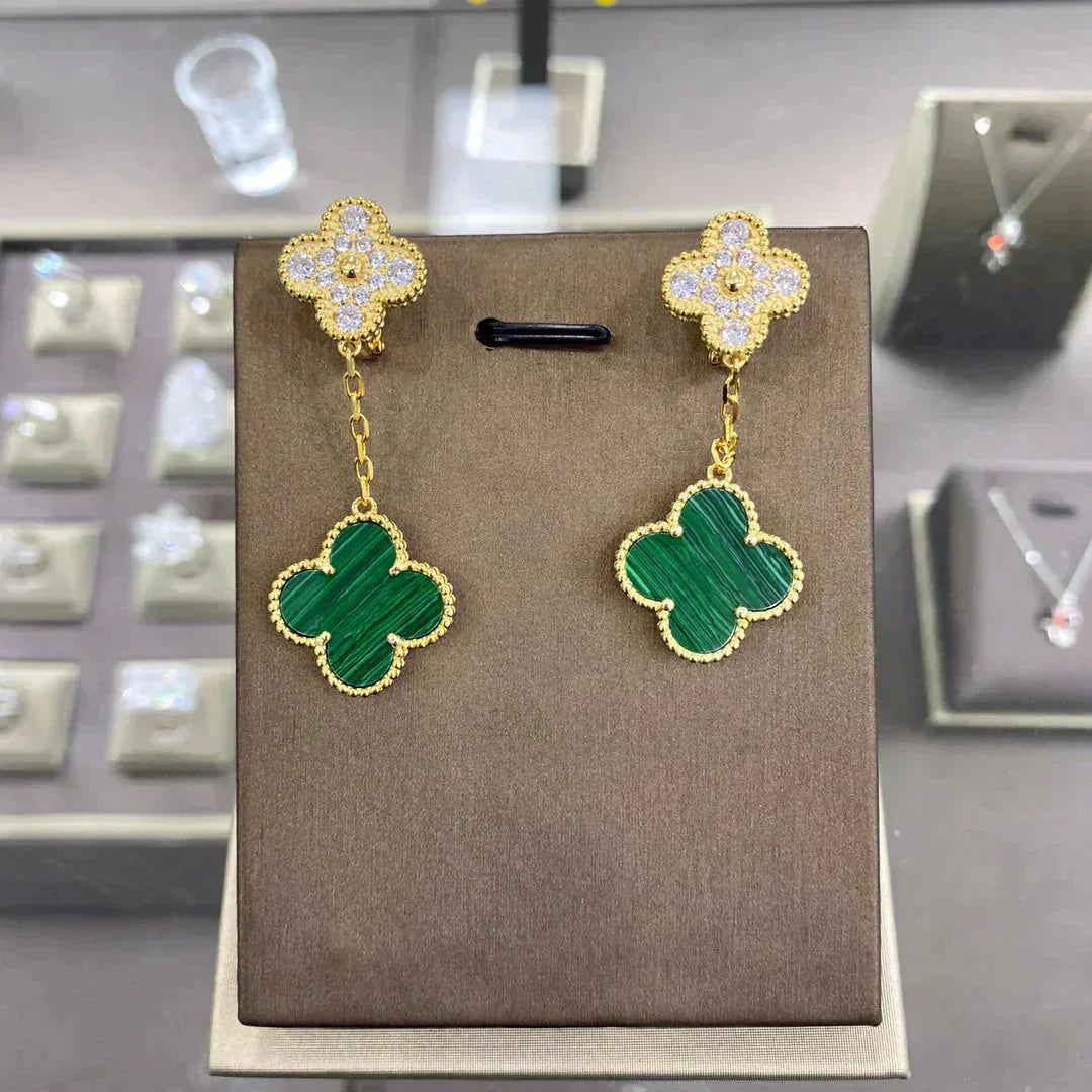 ¡®Imperial¡¯CLOVER  2 MOTIFS  DIAMOND  EARRINGS (MULTIPLE CHOICESç´