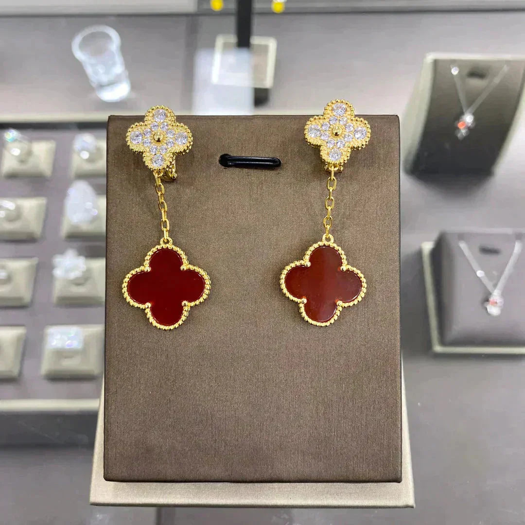 ¡®Imperial¡¯CLOVER  2 MOTIFS  DIAMOND  EARRINGS (MULTIPLE CHOICESç´