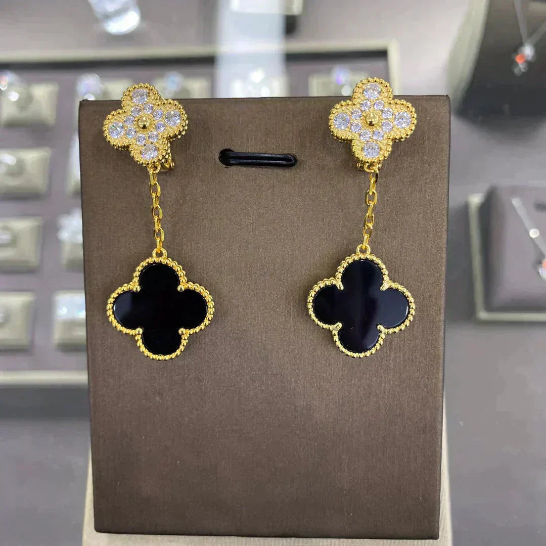 ¡®Imperial¡¯CLOVER  2 MOTIFS  DIAMOND  EARRINGS (MULTIPLE CHOICESç´