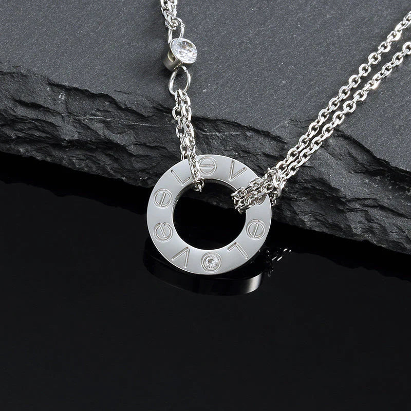 ¡®Imperial¡¯LOVE NECKLACE 16MM 2 DIAMONDS