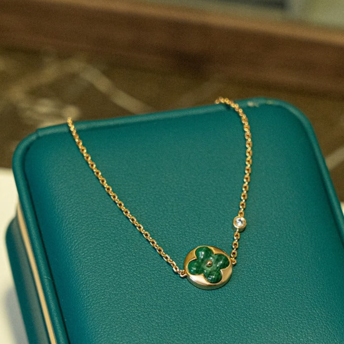 ¡®Imperial¡¯SUN MALACHITE 1 DIAMOND PINK GOLD BRACELET