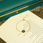 ¡®Imperial¡¯SUN MALACHITE 1 DIAMOND PINK GOLD BRACELET