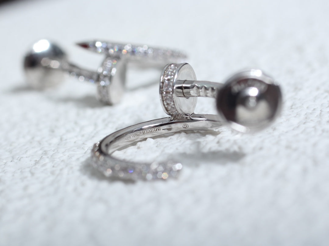 ¡®Imperial¡¯JUSTE EARRINGS 12.75MM SILVER DIAMOND