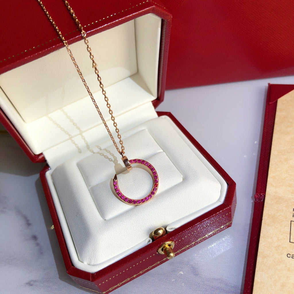 ¡®Imperial¡¯JUSTE NECKLACE GOLD RED DIAMONDS