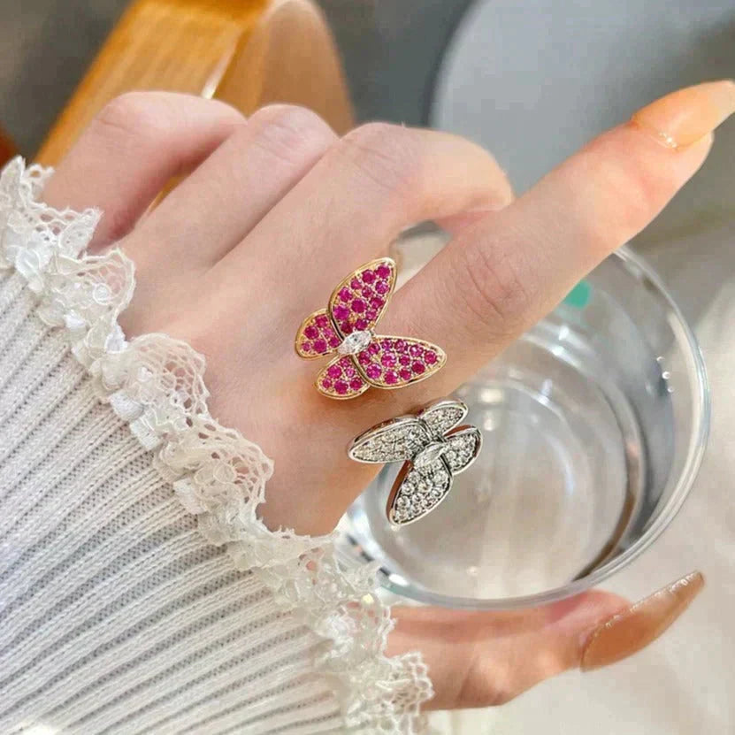 ¡®Imperial¡¯TWIN BUTTERFLY DIAMOND RING