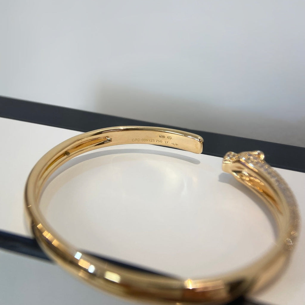 ¡®Imperial¡¯PANTHERE GOLD DIAMOND OPEN BRACELET