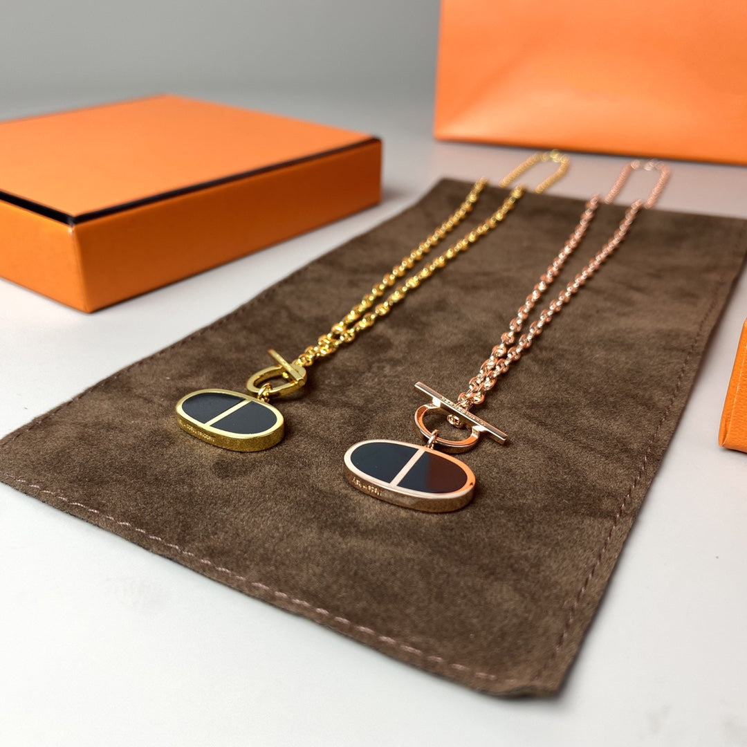 ¡®Imperial¡¯CHAINE VERSO BLACK CERAMIC NECKLACE