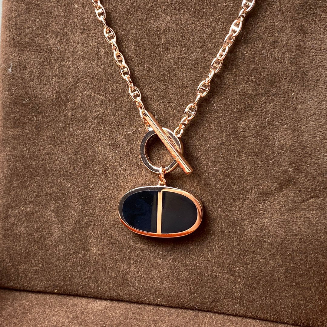 ¡®Imperial¡¯CHAINE VERSO BLACK CERAMIC NECKLACE