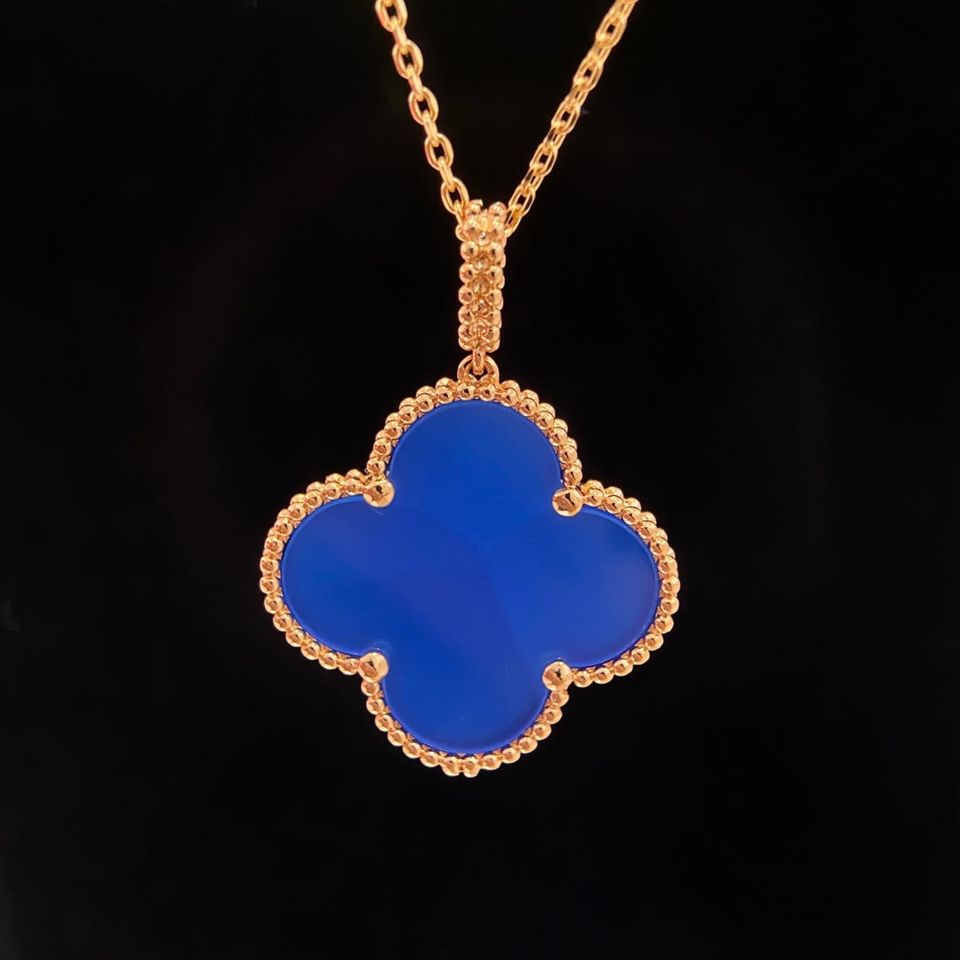 ¡®Imperial¡¯CLOVER 25MM NECKLACE TURQUOISE ROSE GOLD