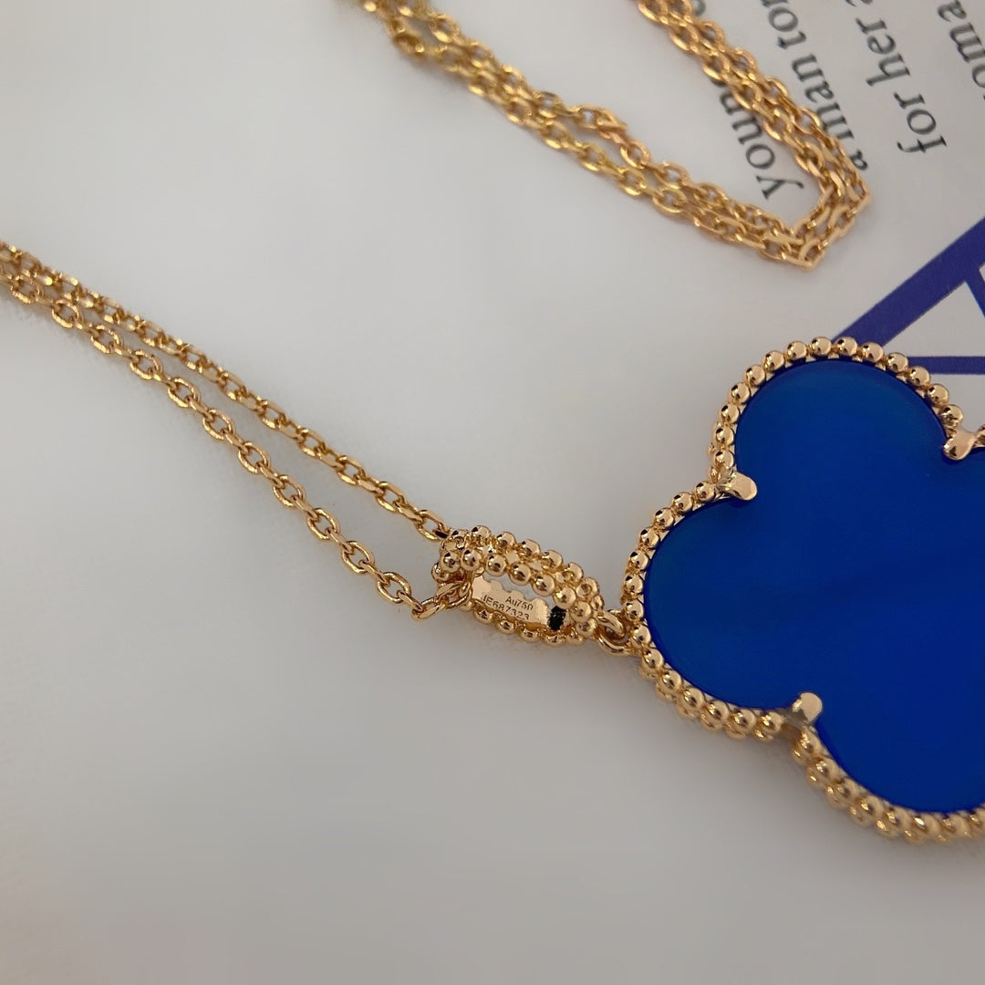 ¡®Imperial¡¯CLOVER 25MM NECKLACE TURQUOISE ROSE GOLD