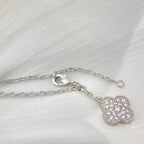 ¡®Imperial¡¯CLOVER 5 MOTIFS SILVER DIAMONDS NECKLACE
