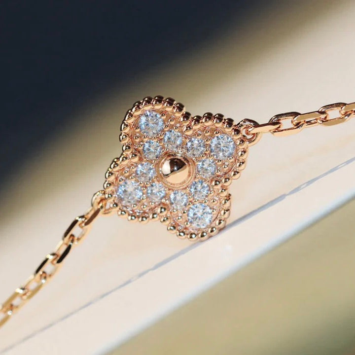 ¡®Imperial¡¯CLOVER 20 MOTIFS DARK MOP DIAMOND  NECKLACE