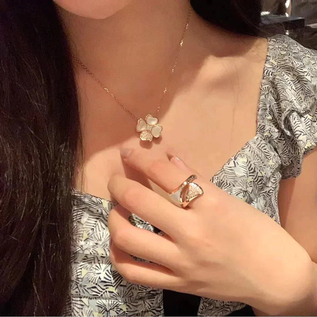 ¡®Imperial¡¯CLOVER MOP DIAMOND ROSE GOLD NECKLACE