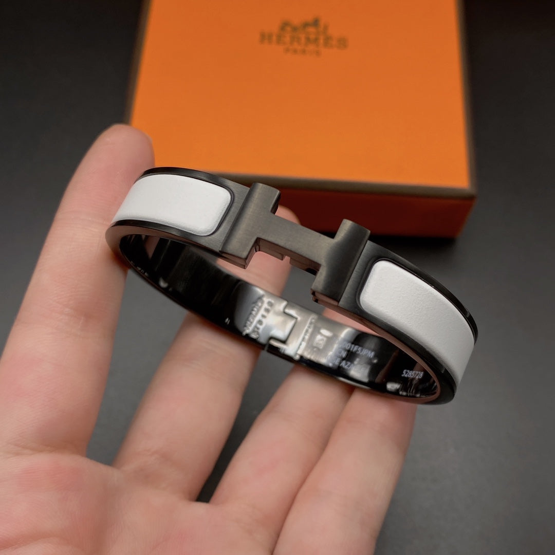 ¡®Imperial¡¯H BRACELET 12MM BLACK WHITE CERAMIC