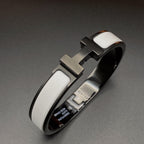 ¡®Imperial¡¯H BRACELET 12MM BLACK WHITE CERAMIC